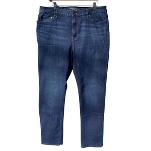 Banana Republic Traveler Slim Fit Dark Wash Denim Jeans Men Size 36x34 Classic